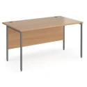 Dams Contract 25 Rectangular Desk with Straight Legs - 1400 x 800mm