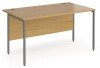 Dams Contract 25 Rectangular Desk with Straight Legs - 1400 x 800mm - Oak