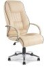 Nautilus Dijon Leather Faced Executive Chair - Cream