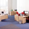 Dams Maestro 25 Rectangular Desk with Panel End Legs, 2 and 3 Drawer Fixed Pedestal - 1800 x 800mm