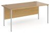 Dams Contract 25 Rectangular Desk with Straight Legs - 1600 x 800mm - Oak