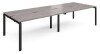 Dams Adapt Bench Desk Four Person Back To Back - 3200 x 1200mm - Grey Oak
