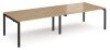 Dams Adapt Bench Desk Four Person Back To Back - 3200 x 1200mm - Oak