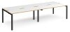 Dams Adapt Bench Desk Four Person Back To Back - 3200 x 1200mm - White/Oak