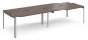 Dams Adapt Bench Desk Four Person Back To Back - 3200 x 1200mm - Walnut