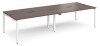 Dams Adapt Bench Desk Four Person Back To Back - 3200 x 1200mm - Walnut