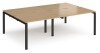 Dams Adapt Bench Desk Four Person Back To Back - 2400 x 1600mm - Oak