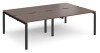 Dams Adapt Bench Desk Four Person Back To Back - 2400 x 1600mm - Walnut