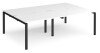 Dams Adapt Bench Desk Four Person Back To Back - 2400 x 1600mm - White
