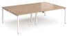 Dams Adapt Bench Desk Four Person Back To Back - 2400 x 1600mm - Beech