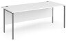 Dams Contract 25 Rectangular Desk with Straight Legs - 1800 x 800mm - White