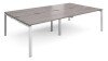 Dams Adapt Bench Desk Four Person Back To Back - 2800 x 1600mm - Grey Oak