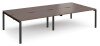 Dams Adapt Bench Desk Four Person Back To Back - 3200 x 1600mm - Walnut