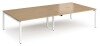 Dams Adapt Bench Desk Four Person Back To Back - 3200 x 1600mm - Oak