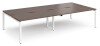 Dams Adapt Bench Desk Four Person Back To Back - 3200 x 1600mm - Walnut