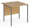 Dams Contract 25 Rectangular Desk with Straight Legs - 800 x 800mm - Oak