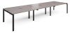 Dams Adapt Bench Desk Six Person Back To Back - 4200 x 1200mm - Grey Oak