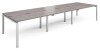 Dams Adapt Bench Desk Six Person Back To Back - 4200 x 1200mm - Grey Oak
