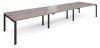 Dams Adapt Bench Desk Six Person Back To Back - 4800 x 1200mm - Grey Oak