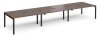 Dams Adapt Bench Desk Six Person Back To Back - 4800 x 1200mm - Walnut