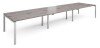 Dams Adapt Bench Desk Six Person Back To Back - 4800 x 1200mm - Grey Oak