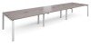 Dams Adapt Bench Desk Six Person Back To Back - 4800 x 1200mm - Grey Oak