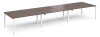 Dams Adapt Bench Desk Six Person Back To Back - 4800 x 1200mm - Walnut