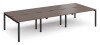 Dams Adapt Bench Desk Six Person Back To Back - 3600 x 1600mm - Walnut