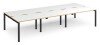 Dams Adapt Bench Desk Six Person Back To Back - 3600 x 1600mm - White/Oak