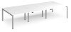Dams Adapt Bench Desk Six Person Back To Back - 3600 x 1600mm - White