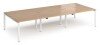 Dams Adapt Bench Desk Six Person Back To Back - 3600 x 1600mm - Beech