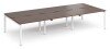 Dams Adapt Bench Desk Six Person Back To Back - 3600 x 1600mm - Walnut