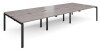 Dams Adapt Bench Desk Six Person Back To Back - 4200 x 1600mm - Grey Oak