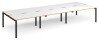 Dams Adapt Bench Desk Six Person Back To Back - 4200 x 1600mm - White/Oak