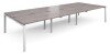 Dams Adapt Bench Desk Six Person Back To Back - 4200 x 1600mm - Grey Oak