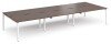 Dams Adapt Bench Desk Six Person Back To Back - 4200 x 1600mm - Walnut