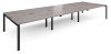 Dams Adapt Bench Desk Six Person Back To Back - 4800 x 1600mm - Grey Oak