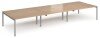 Dams Adapt Bench Desk Six Person Back To Back - 4800 x 1600mm - Beech