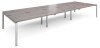 Dams Adapt Bench Desk Six Person Back To Back - 4800 x 1600mm - Grey Oak