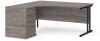 Dams Maestro 25 Corner Desk with Twin Cantilever Legs - 1600 x 1200mm & Desk High Pedestal - Grey Oak