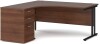 Dams Maestro 25 Corner Desk with Twin Cantilever Legs - 1600 x 1200mm & Desk High Pedestal - Walnut