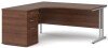 Dams Maestro 25 Corner Desk with Twin Cantilever Legs - 1600 x 1200mm & Desk High Pedestal - Walnut