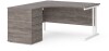 Dams Maestro 25 Corner Desk with Twin Cantilever Legs - 1400 x 1200mm & Desk High Pedestal - Grey Oak