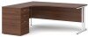 Dams Maestro 25 Corner Desk with Twin Cantilever Legs - 1800 x 1200mm & Desk High Pedestal - Walnut
