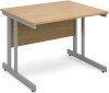 Dams Momento Rectangular Desk with Twin Cantilever Legs - 1000 x 800mm - Oak