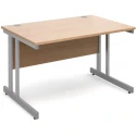 Dams Momento Rectangular Desk with Twin Cantilever Legs - 1200 x 800mm