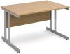 Dams Momento Rectangular Desk with Twin Cantilever Legs - 1200 x 800mm - Oak