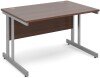 Dams Momento Rectangular Desk with Twin Cantilever Legs - 1200 x 800mm - Walnut