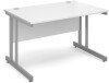 Dams Momento Rectangular Desk with Twin Cantilever Legs - 1200 x 800mm - White