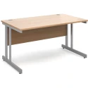 Dams Momento Rectangular Desk with Twin Cantilever Legs - 1400 x 800mm